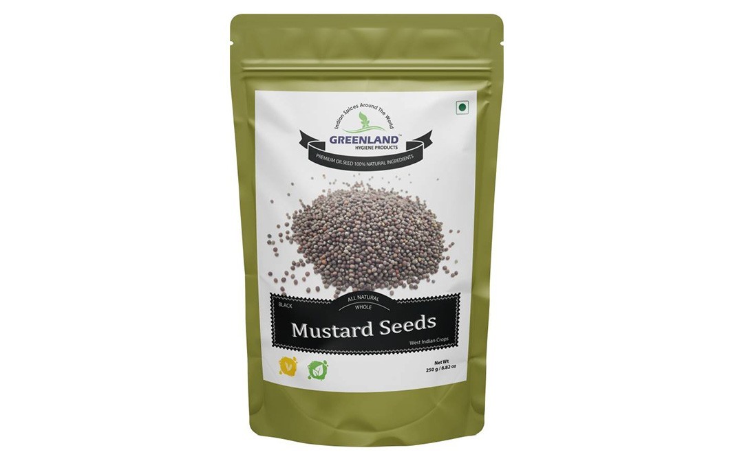 Greenland Black Whole Mustard Seeds    Pack  250 grams